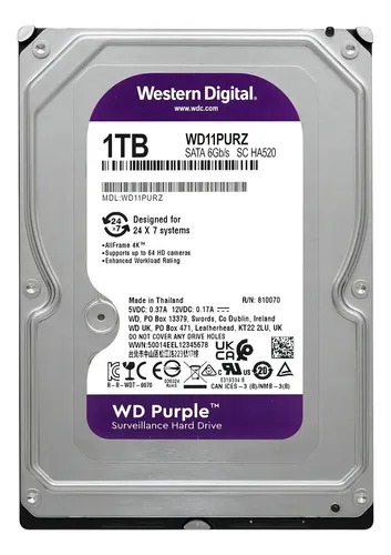 HD 1TB WESTERN DIGITAL PURPLE