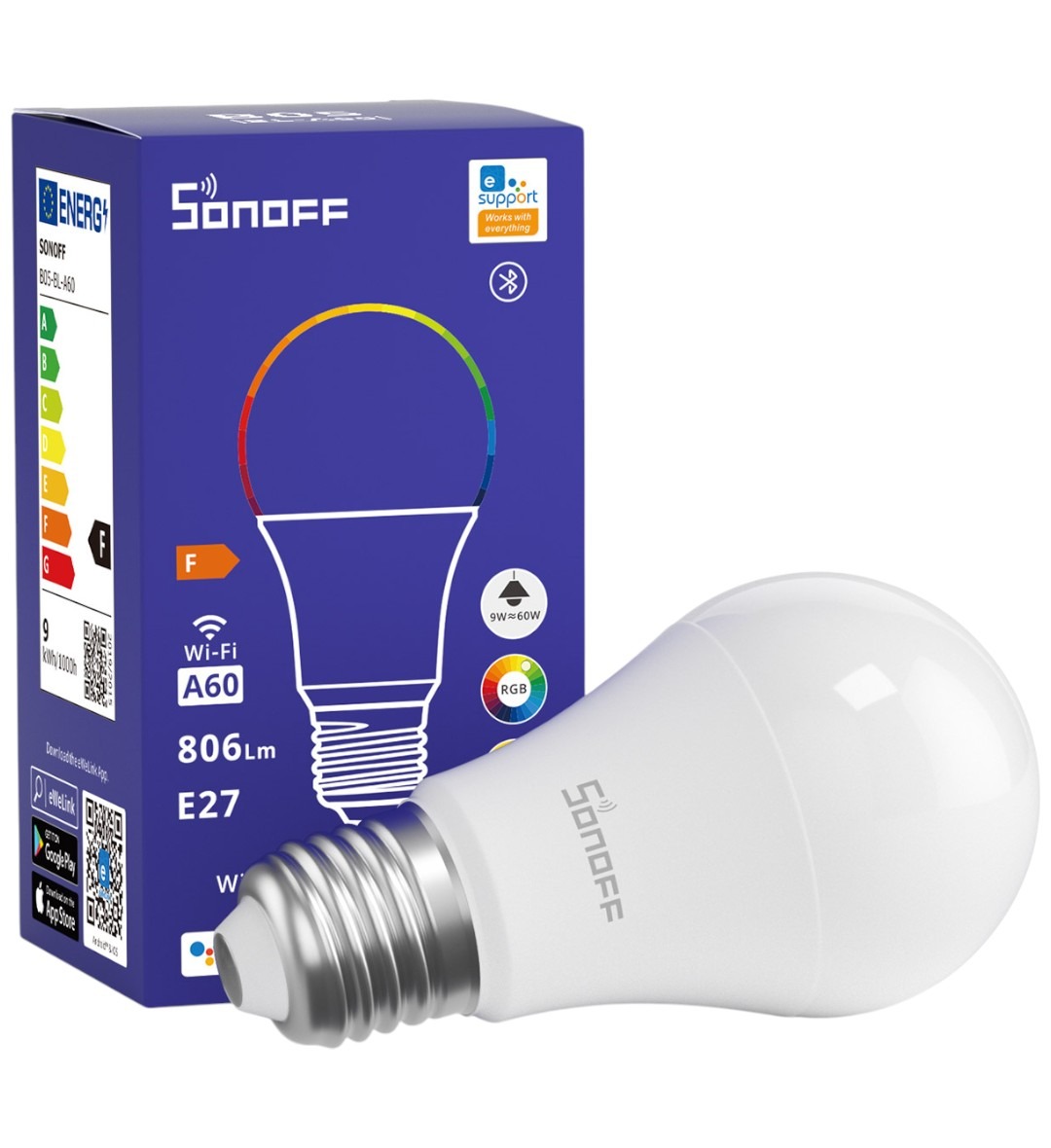 LAMPADA LED SONO2 B05-BL-A60 RGBCW 9W 806W ALEXA