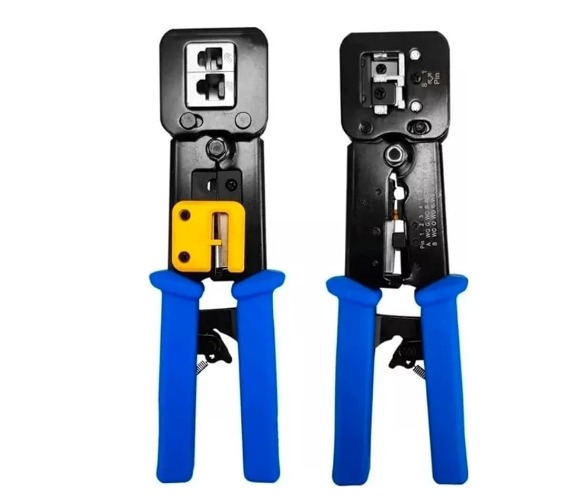 ALICATE DE CRIMPAR EZ RJ45 VAZADO C/CATRACA DE PRESSAO EXBOM