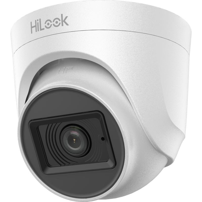 CAMERA HILOOK 2MP HYBRID DOME IR20M L2,8MM THC-T127-LPS COM AUDIO