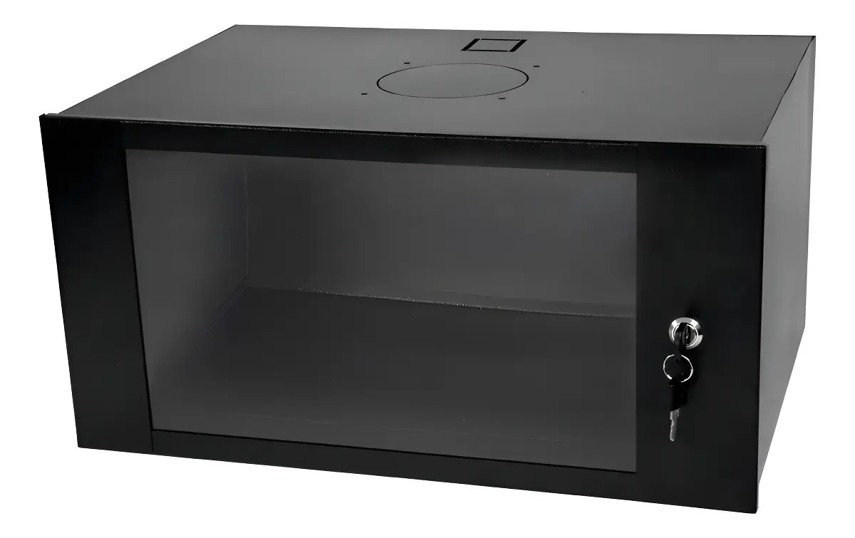 MINI RACK 4U GFORCE COM VISOR ACRILICO PRETO A:204 X L:500 X P:350
