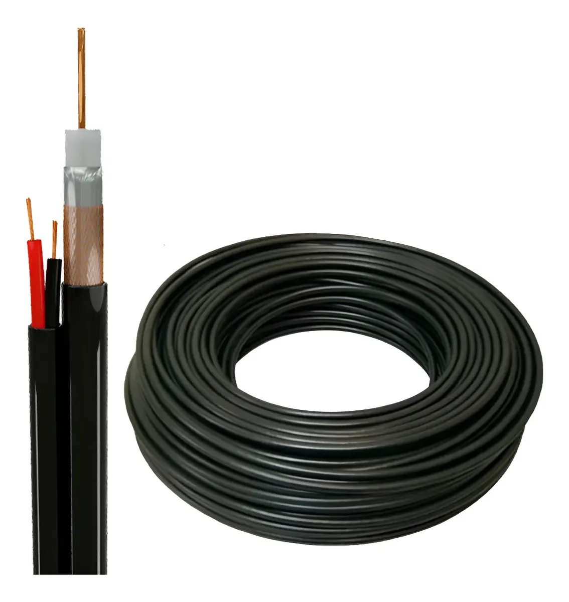 CABO COAXIAL CONDUTTI DB EXT PRETO 4MM C/BIPOLAR BB300M