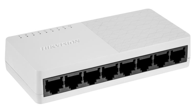 SWITCH GIGA 08 PORTAS HIKVISION DS-3E0508D-O 10/100/1000
