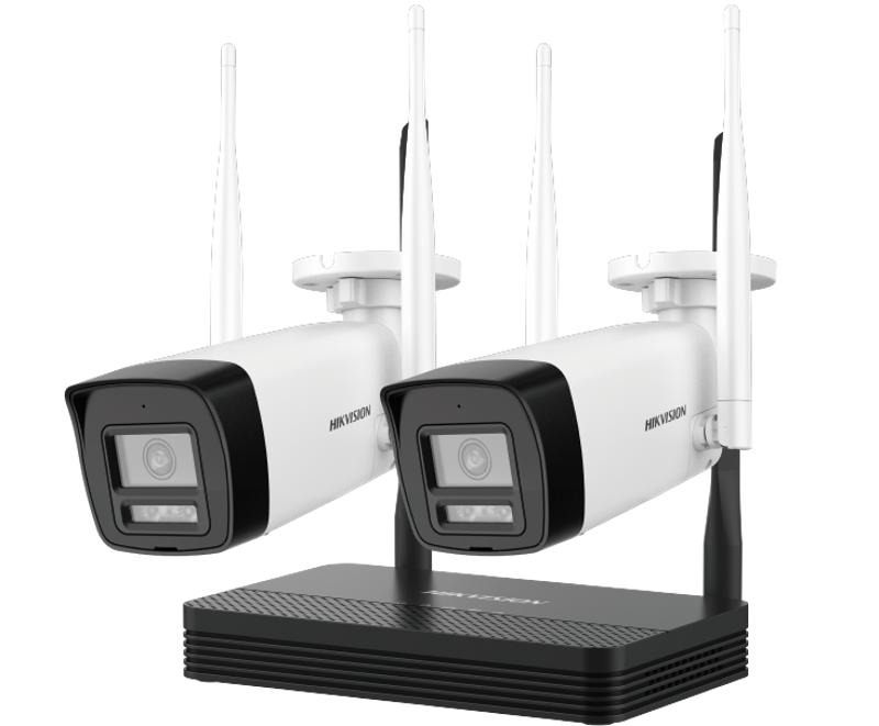 KIT HIKVISION NVS 2 CAMERAS BULLET 4MP NKS424W0H HIK - WIFI