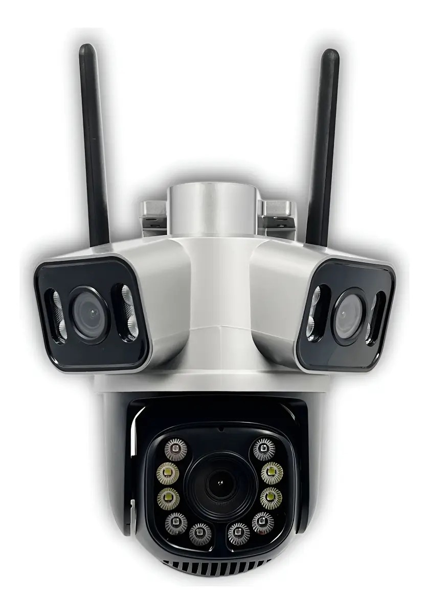 CAMERA IP WIFI - MINI SPEED TRIPLA DOME PTZ - IP66 (APP ICSEE) 3 LENTES