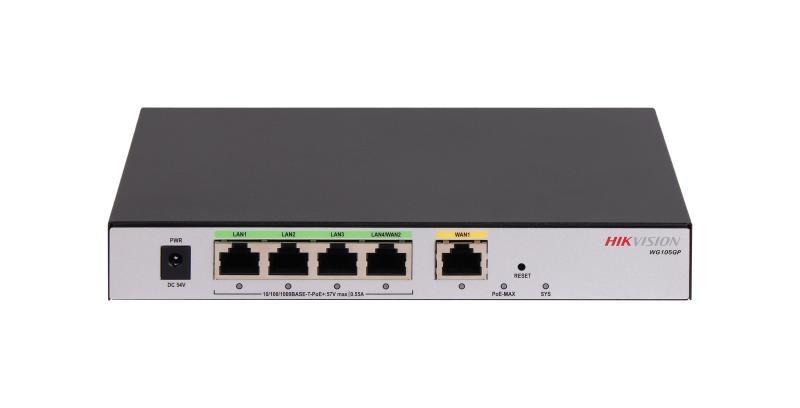 ROTEADOR ALL ONE 5 PORTAS POE HIKVISION DS-3WG105GP-SI
